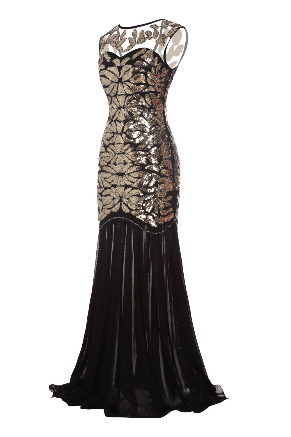 Black 1920s Flapper Glitter Dresses - Image 3