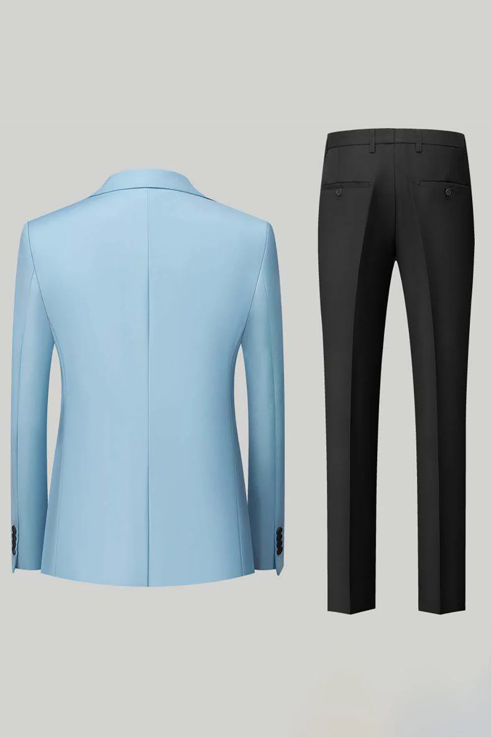 Black 3-Piece One Button Prom Suits - Image 6