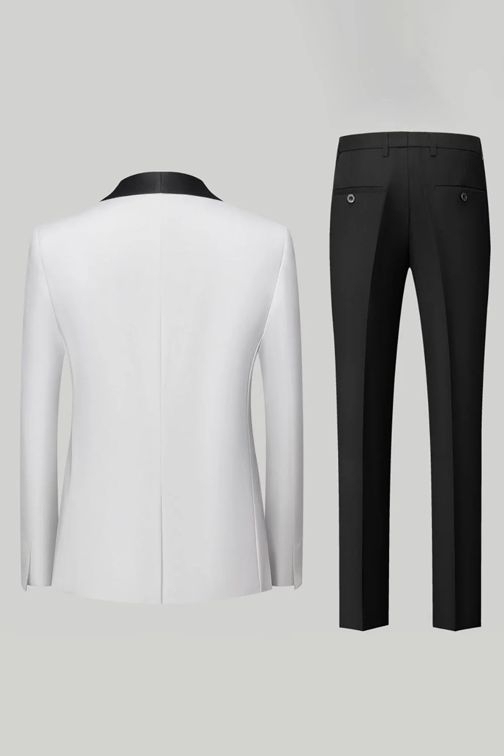 Black 3 Piece Shawl Lapel Men Suits - Image 13