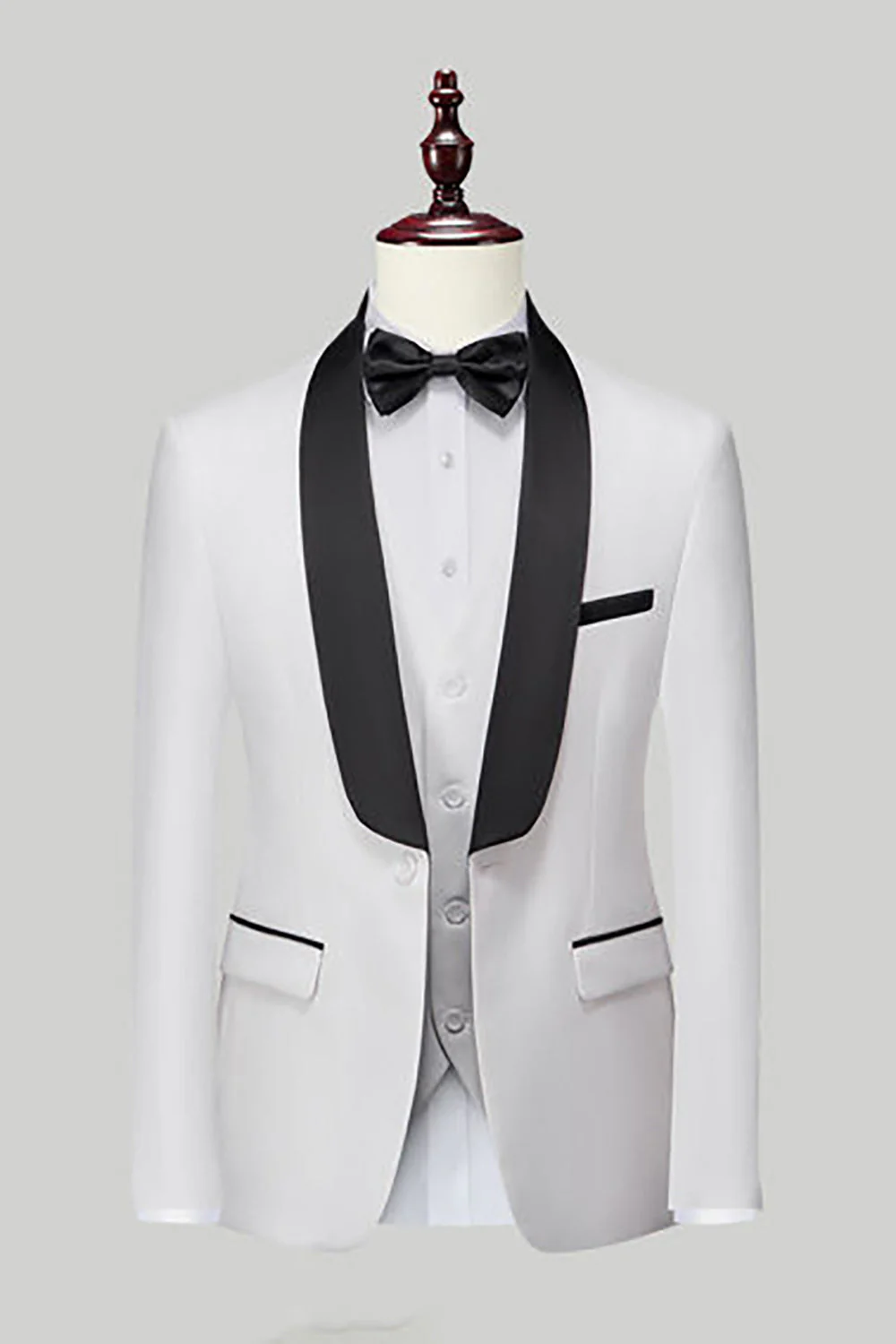 Black 3 Piece Shawl Lapel Men Suits - Image 14
