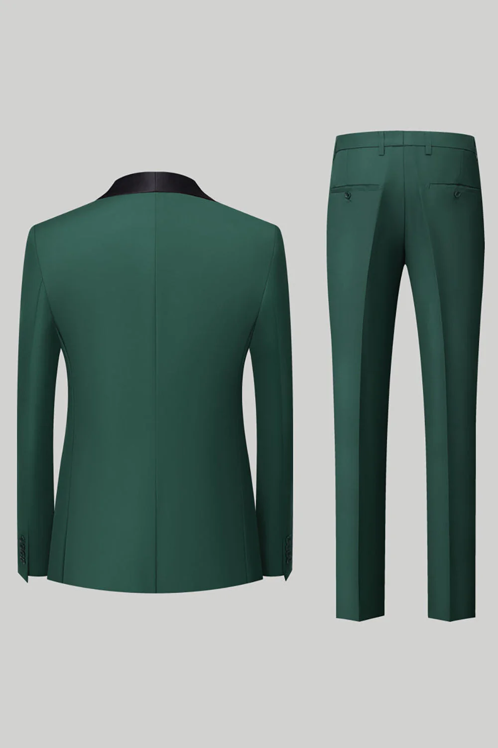 Black 3 Piece Shawl Lapel Men Suits - Image 6