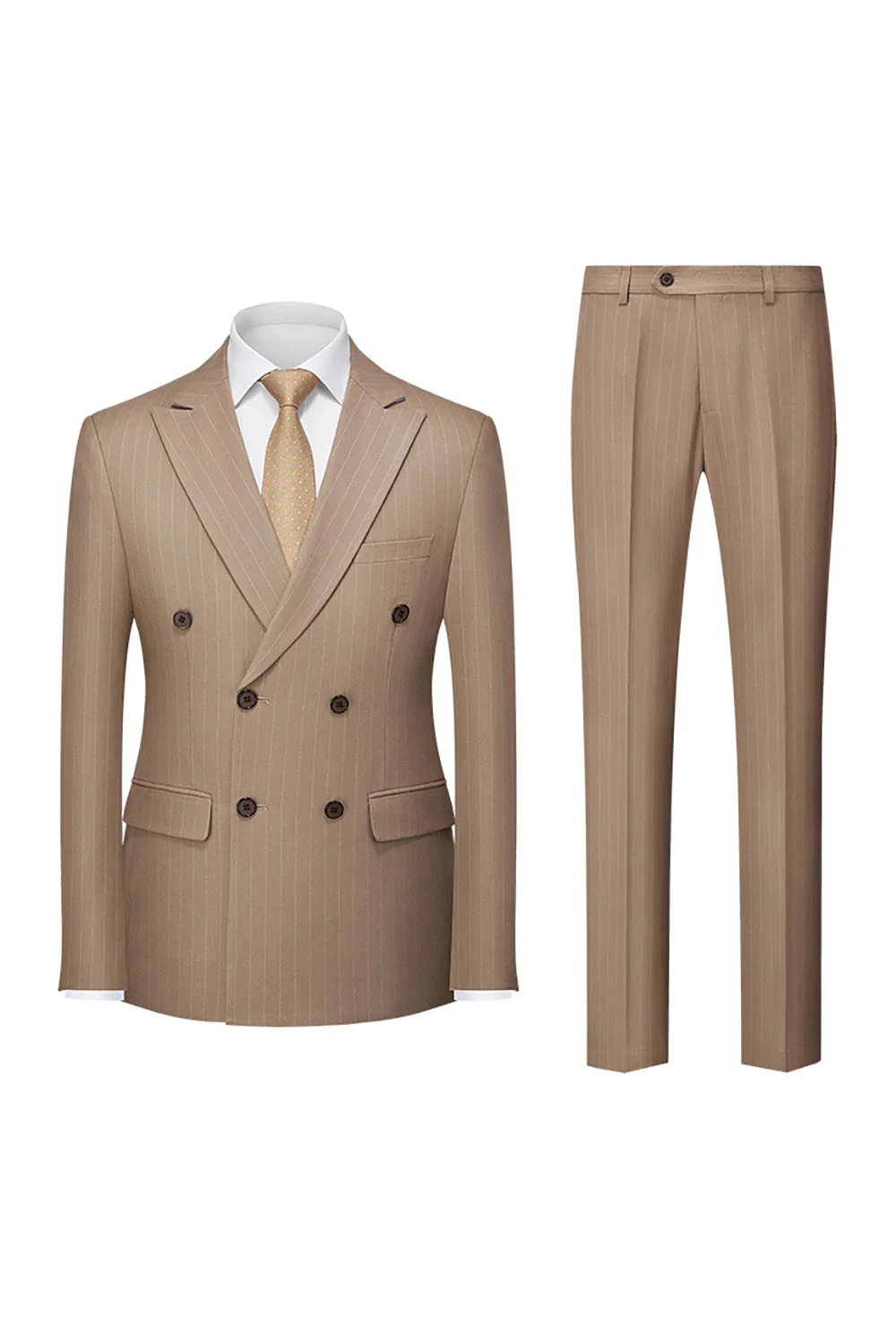 Black Peak Lapel 2 Piece Men Suits - Image 5