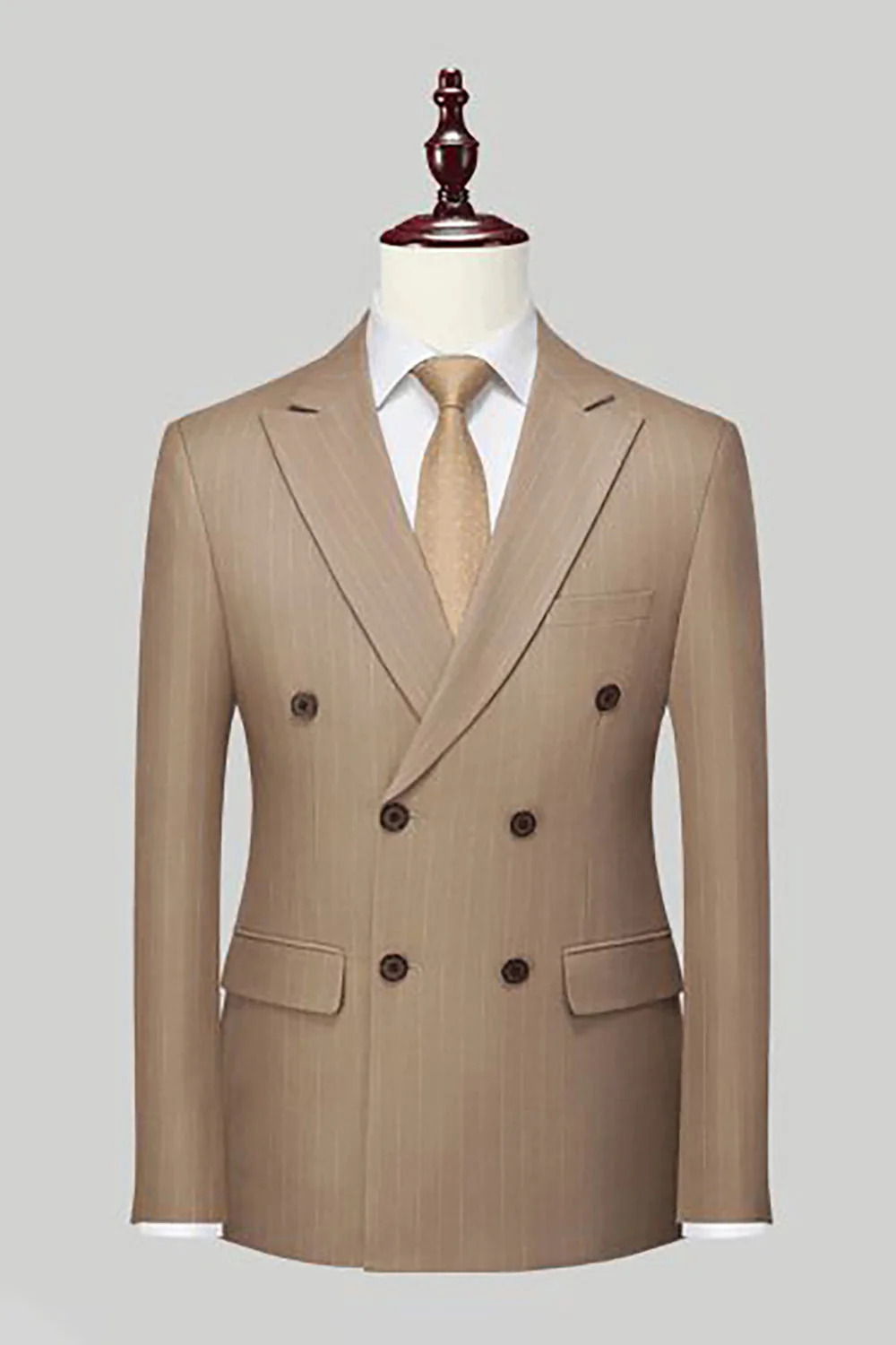 Black Peak Lapel 2 Piece Men Suits - Image 8