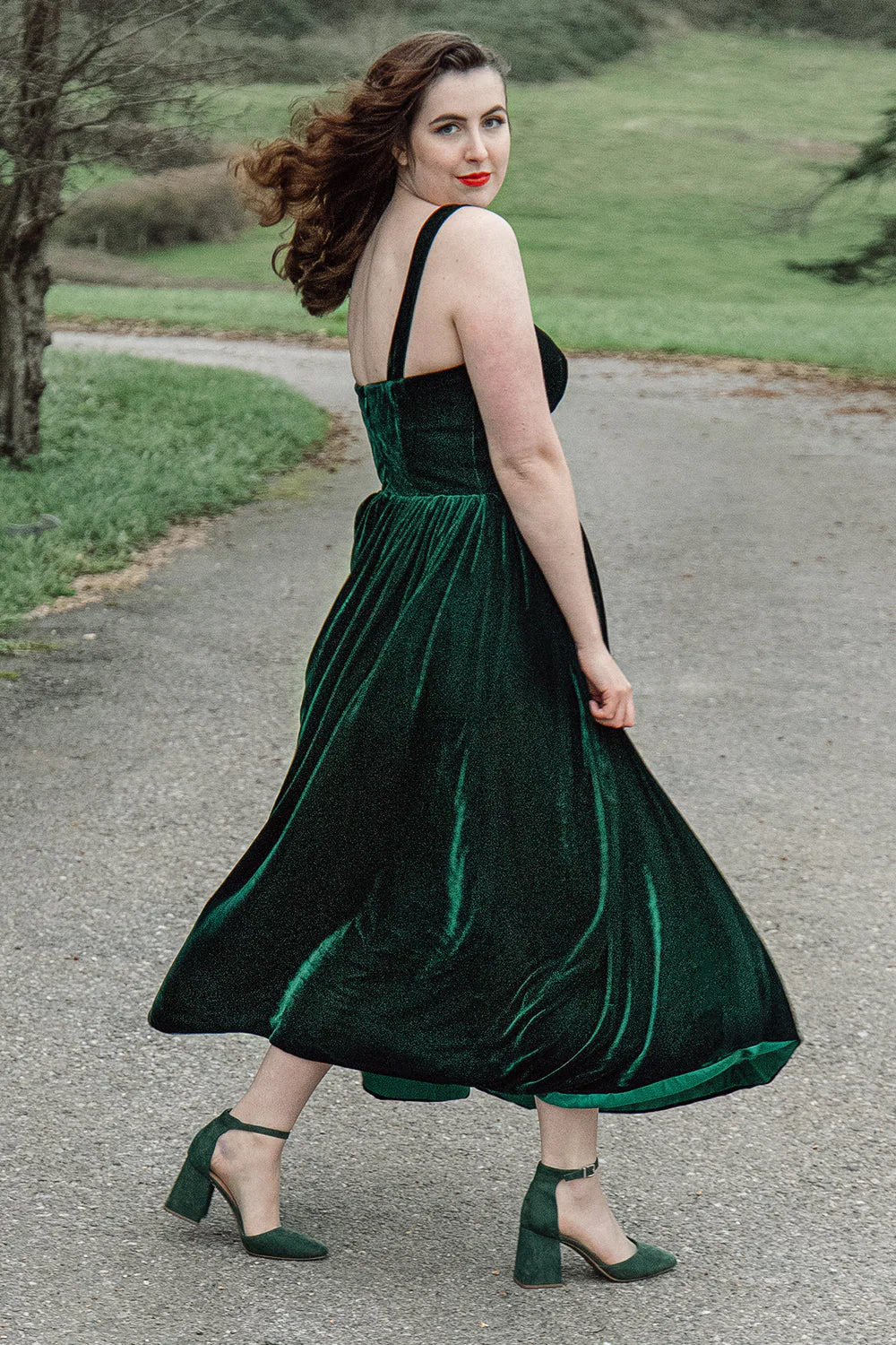 Flash Sale Velvet Cocktail Party Dress (1 pc - Random Style & Color) - Image 3