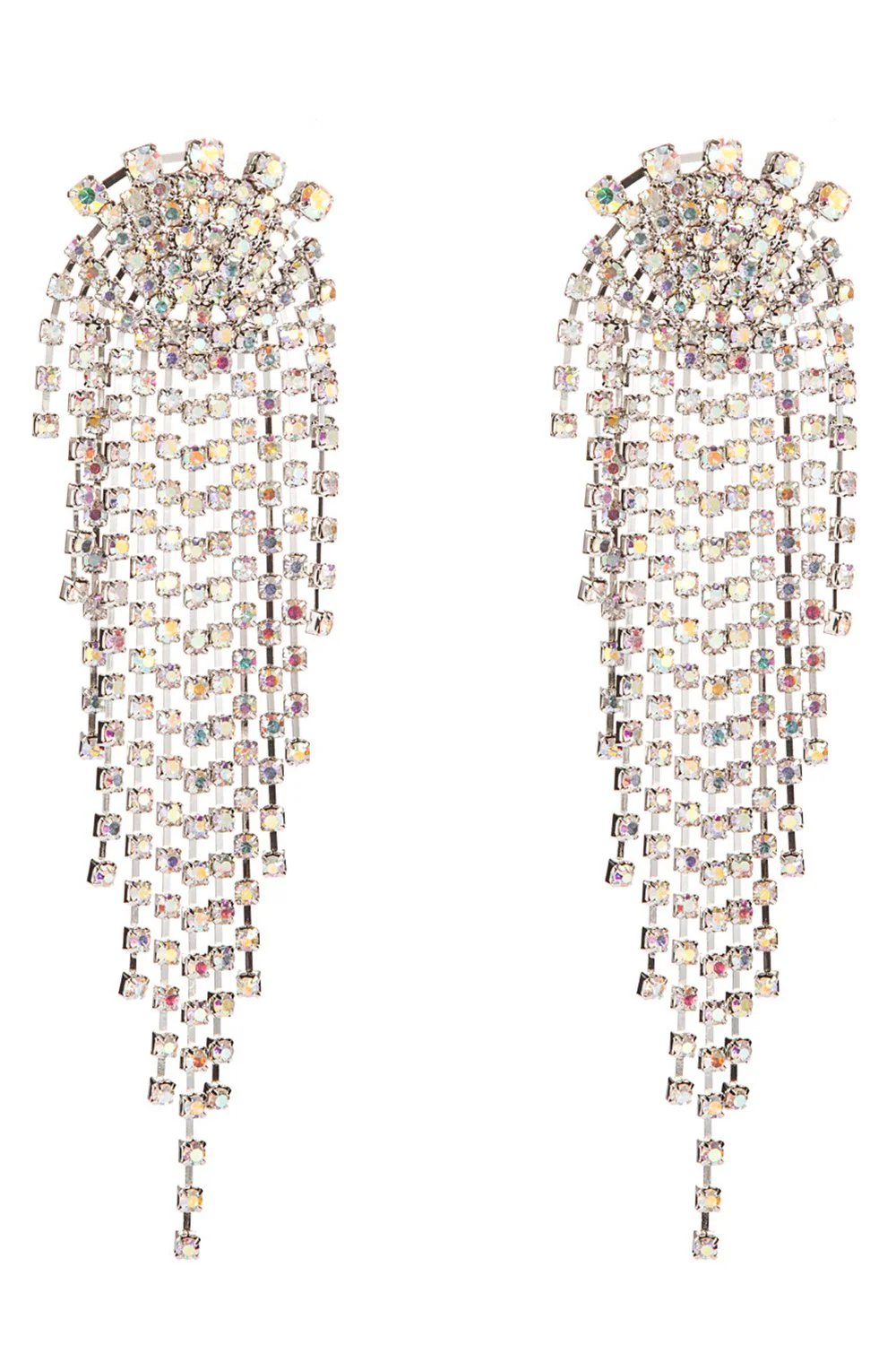 Gold Rhinestone Drop Earrings - Image 5
