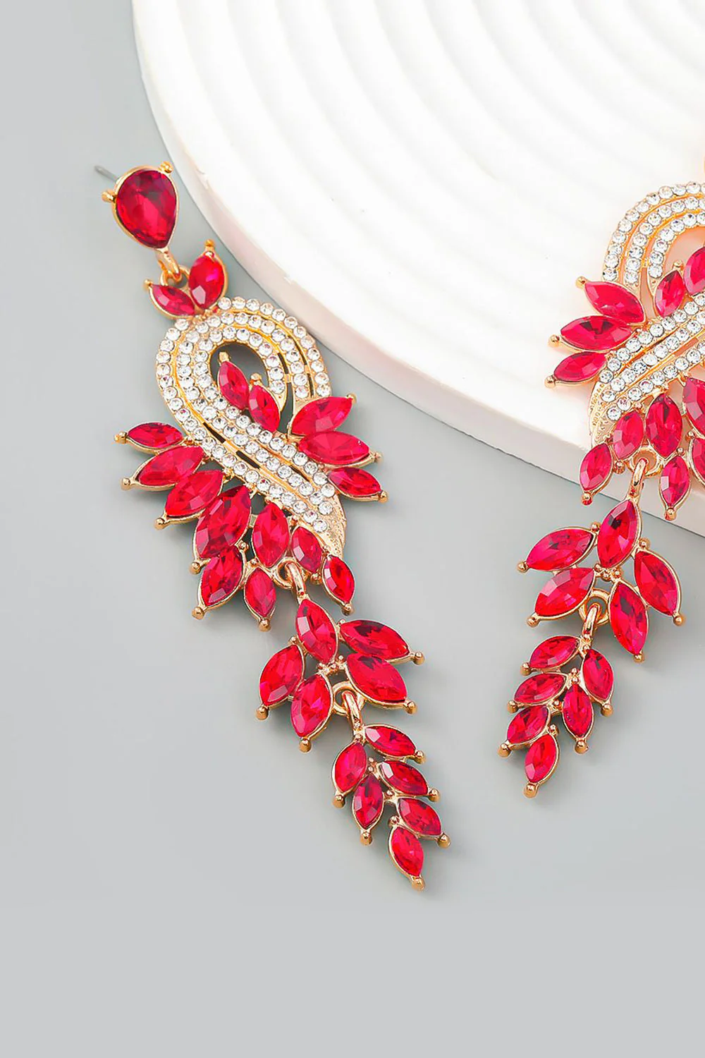Earrings With Beadings and Rhinestones - Image 8